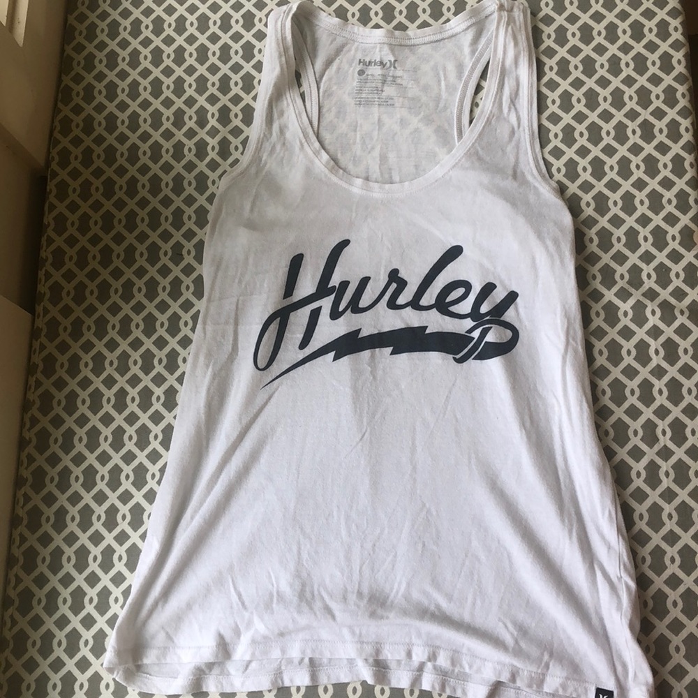 white hurley tank top